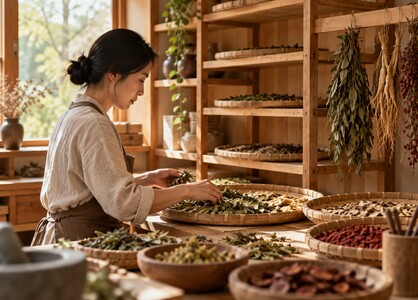 Herbal preparation room